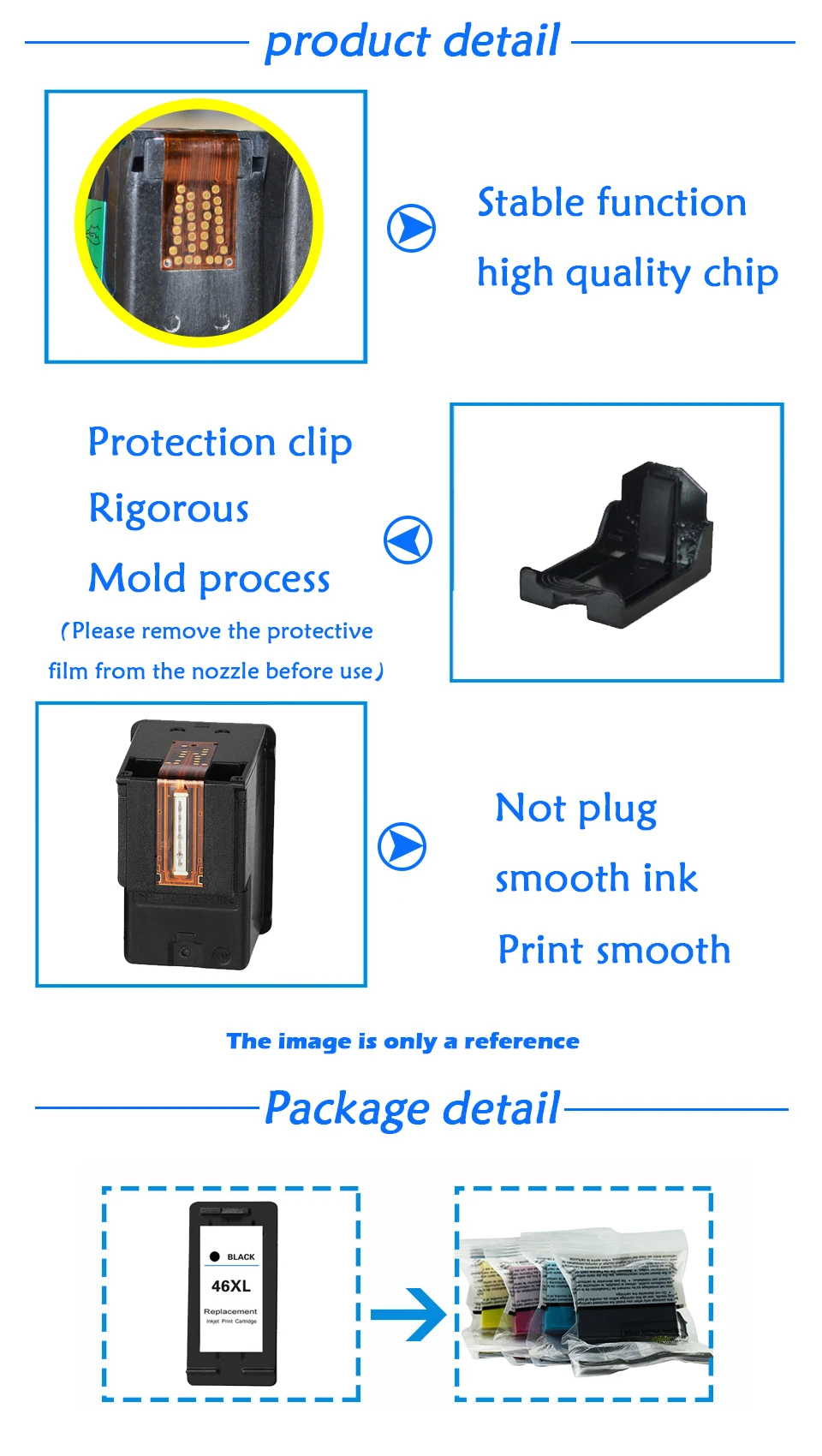 compatible ink cartridges For HP 46XL