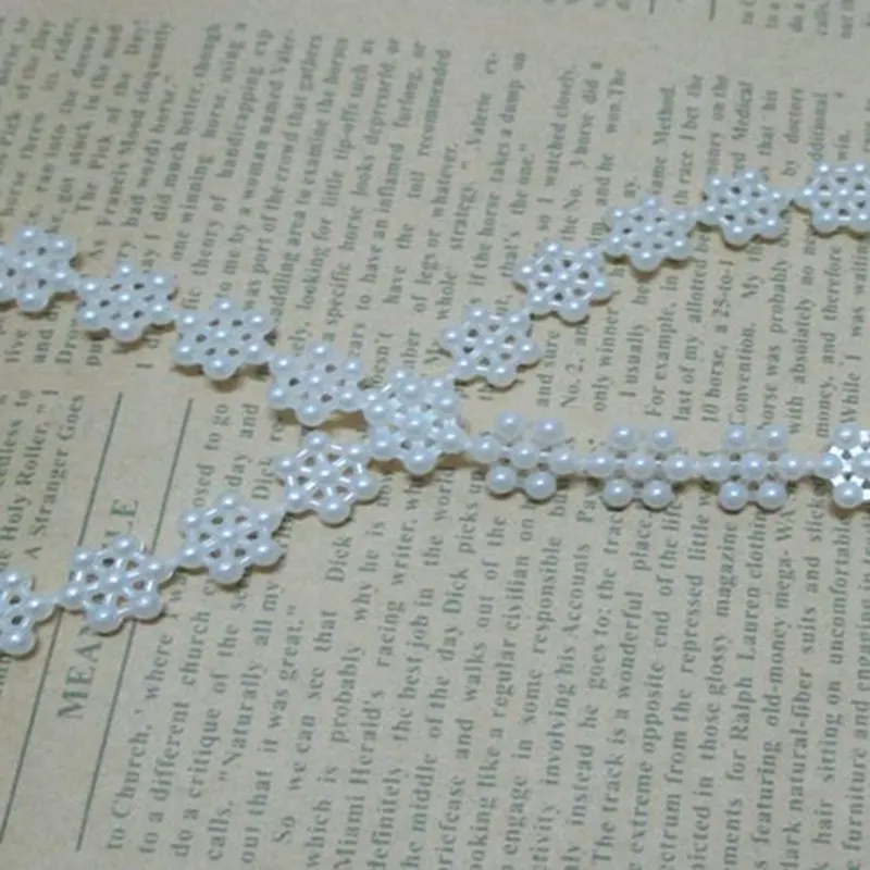 

Free Shipping ivory 5Yards/Lot Dia 10mm Round Simulated Pearl Wedding Garland String DIY Jewelry Clothes Material 003005013