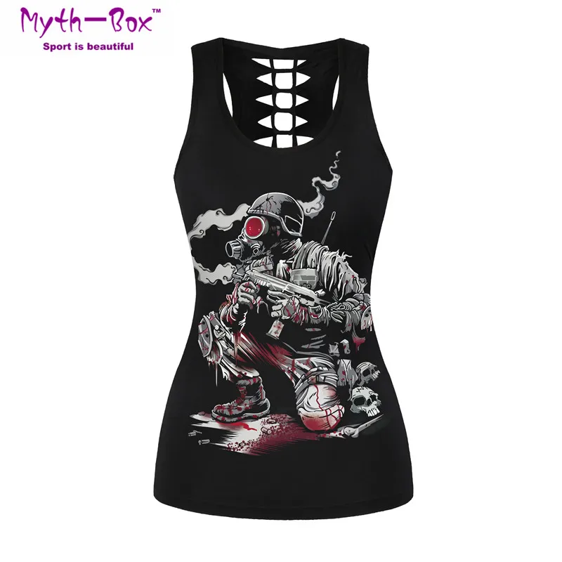 

Summer Women Sport Vest 3D Print Femme Yoga Shirts Elastic Tees Running Fitness T-shirts Hollow Out Tank Tops Gym Workout Blouse