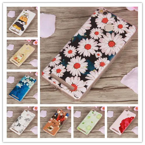 Для Xiaomi Redmi 3 S Case 3D Фрукты Пейзаж Ультра Тонкий Мягкие TPU Case для Xiaomi Redmi 3 S 3 S Pro/Redmi 3 Pro Крышка силиконовые