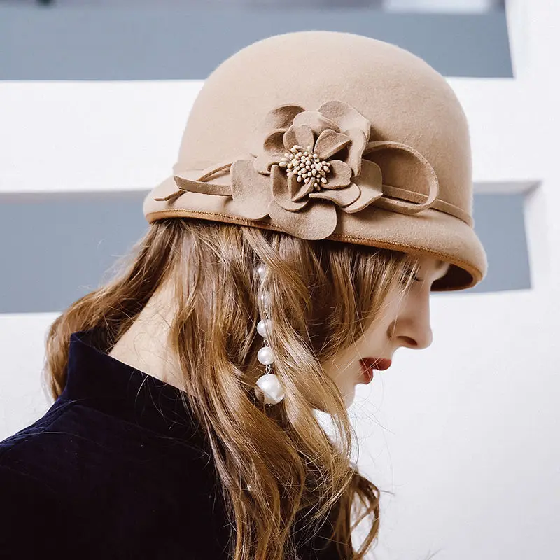 Female Banquet Fashion Headwear Lady Party Formal Cloche Hat Women