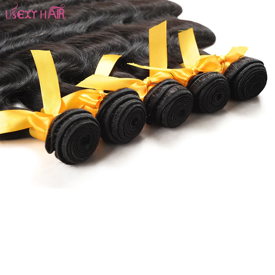 USEXY HAIR Bundles Body Wave Brazilian Hair Weave Bundles 1/3/4 Human Hair Bundles Deal Natural Color Hair Extensions