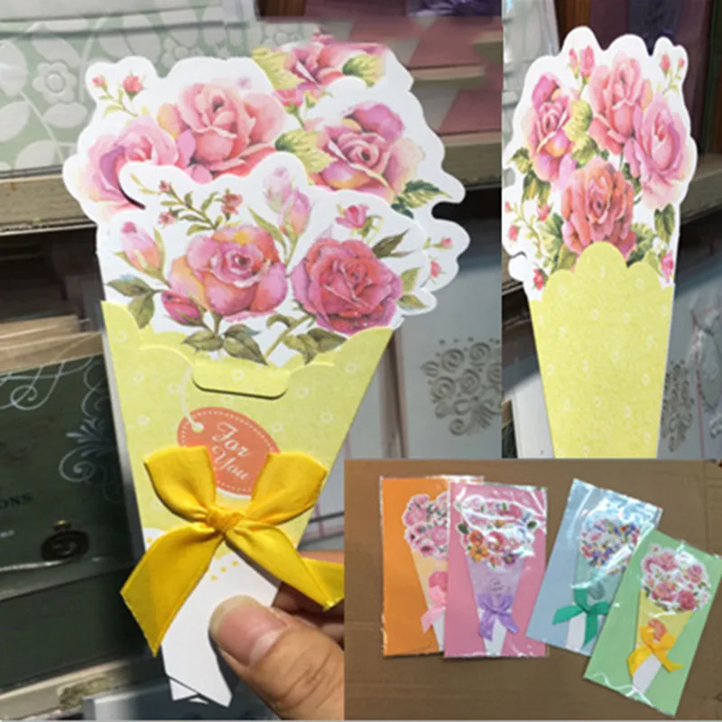 

DIY Flower Toy Happy Father's Day Handmade Carnation Mother`s Day Greeting Cards Gift Rainbow Paper Kid Toys Mother`s Day