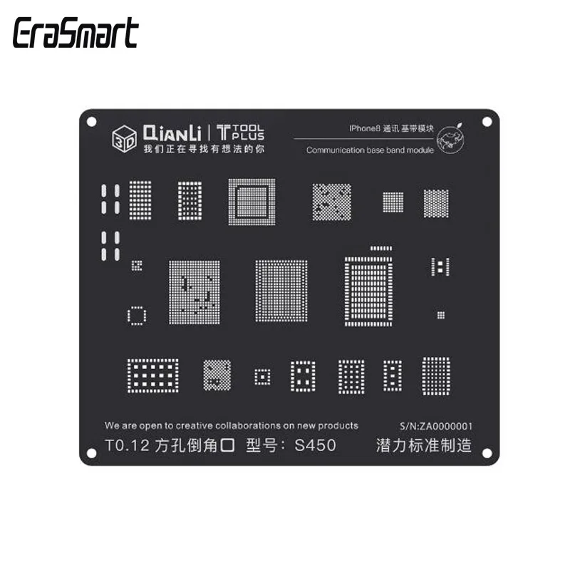 

Qianli 3D Positioning Black Stencil Universal Communication Base Band Stencil for iPhone 5/5S/6/6P/6S/6SP/7/7P/8/8P/X