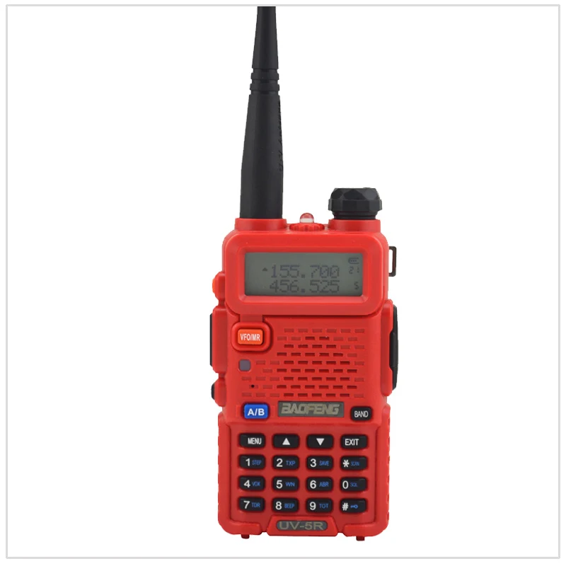 Красное радио baofeng dualband UV-5R рация радио двойной дисплей 136-174/400-520 МГц двухстороннее радио с бесплатным наушником BF-UV5R