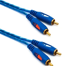 1pc AV Cable 2RCA to 2RCA Cable Gold Plated 3.5 Jack Audio RCA Cables Headphone AUX Jack Splitter for Computer Speaker wholesale