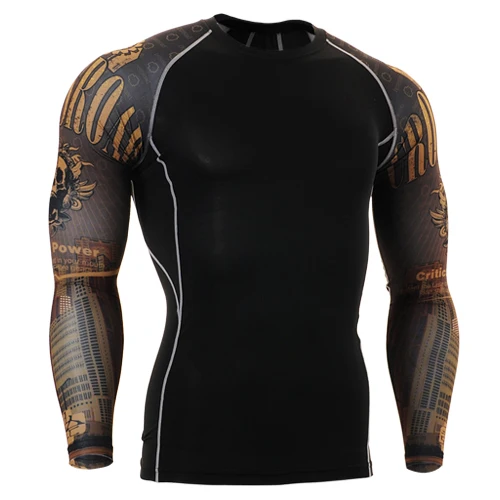 Футболки для бега, Спортивная компрессионная рубашка для фитнеса, Мужская футболка СУПЕРМЕНА для бодибилдинга, 3D футболка, спортивная одежда для кроссфита - Цвет: Прозрачный