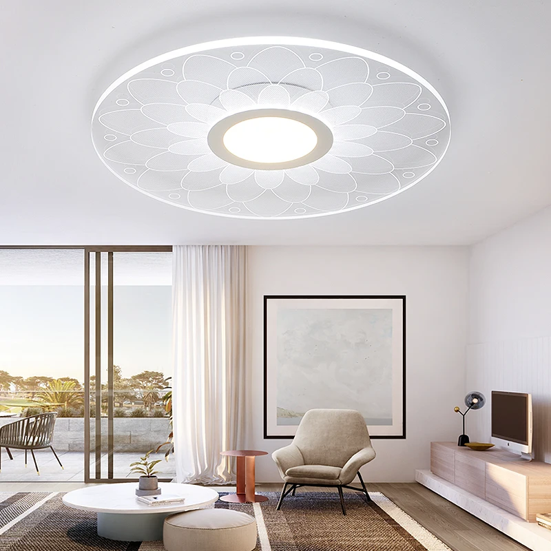 

Ultra-thin led Ceiling Lights living room master bedroom round ceiling lamp creative restaurant flower modeling lamp ZA FG116