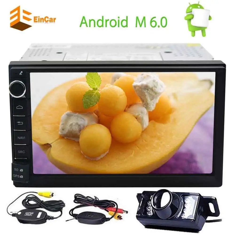 

Android 6.0 Quad Core Car Stereo 7'' GPS Navigation 2 Din Car Radio Multimedia Player 1080P Bluetooth WiFi OBD2+wireless Camera