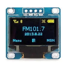 20 шт./лот/желтый/синий/двойной цвет O светодиодный модуль 128X64 O светодиодный ЖК-дисплей светодиодный Дисплей модуль для 0,9" IIC I2C общаться