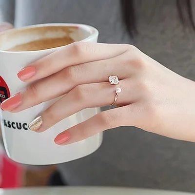 flyleaf 925 sterling silver imitation pearl cubic zirconia open wedding rings for women hypoallergenic bride fashion - Hypoallergenic Wedding Rings flyleaf 925 sterling silver imitation pearl cubic zirconia open wedding rings for women hypoallergenic bride fashion - Hypoallergenic Wedding Rings