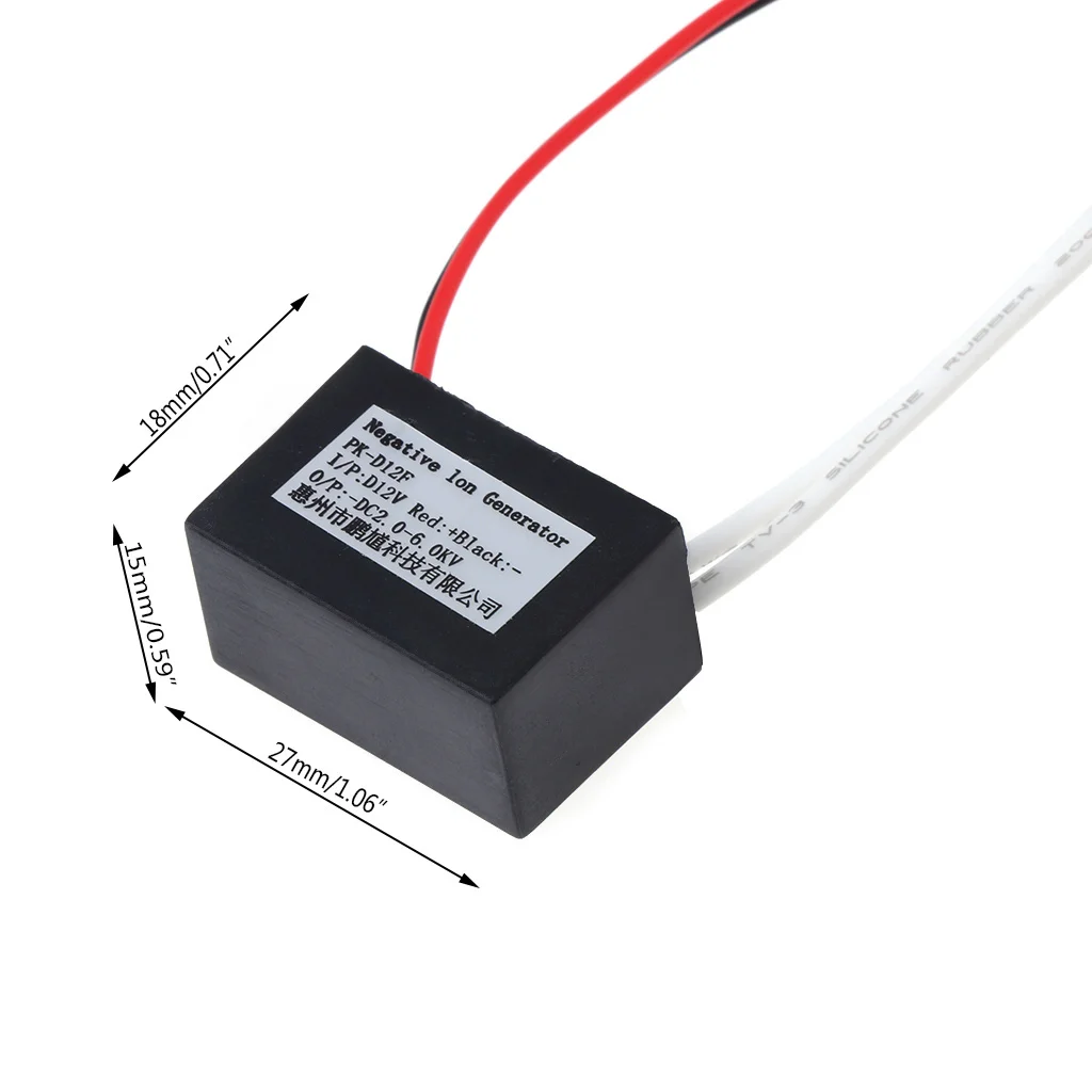 Air Ionizer DC 12V High Output Airborne Negative Ion Anion Generator DIY