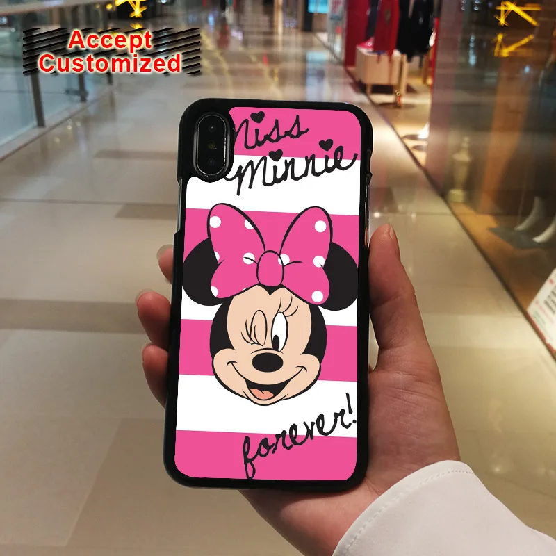 Child Gift Minnie Shell Cover Case for iPhone X XS Max XR 7 8 6 6S Plus 5 5S SE Samsung Galaxy S6 S7 Edge S8 S9 Plus Note 8 9