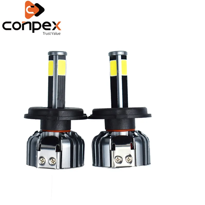 

New 2pcs Car Headlight Bulbs LED 3200Lm HB4 LED Canbus Car Lights Two Ways Vortex Air Cooling System Four Sided LED Lamp Beads