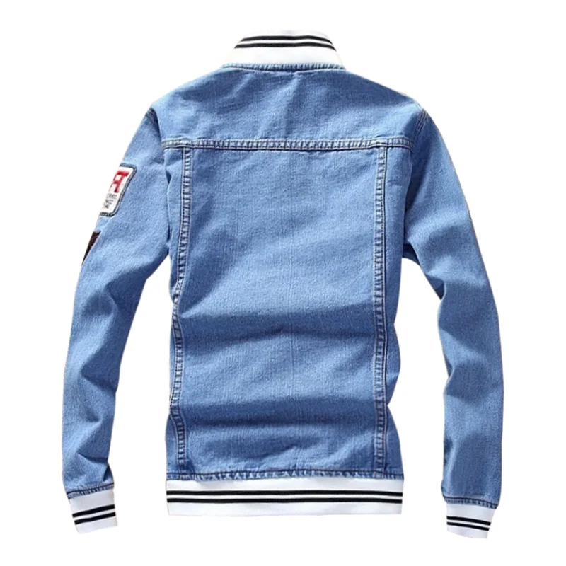 Mens Denim Jacket Men Casual Bomber Jackets Man High Quality Men's Retro Coat Streetwear Spring Autumn Chaqueta Hombre 5XL