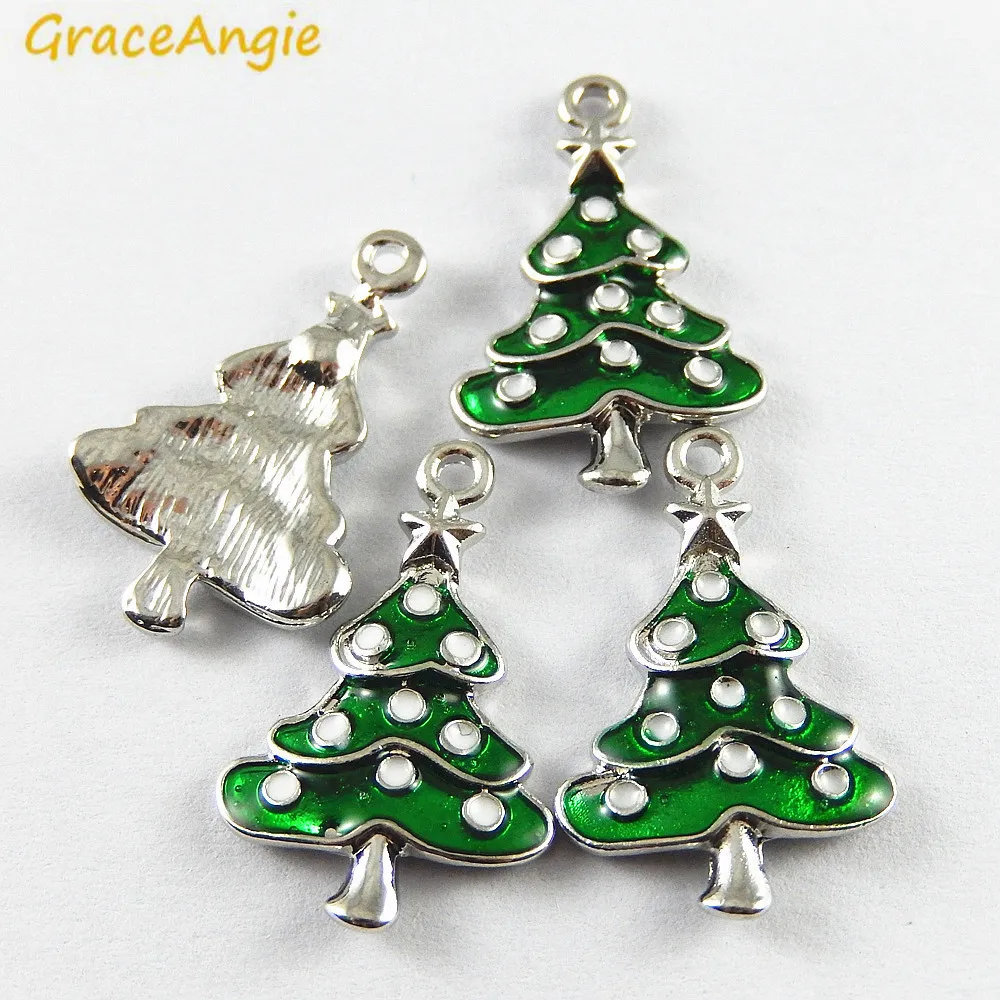 16Pcs//Set Enamel Alloy Christmas series small Charm Pendant Ornament accessory