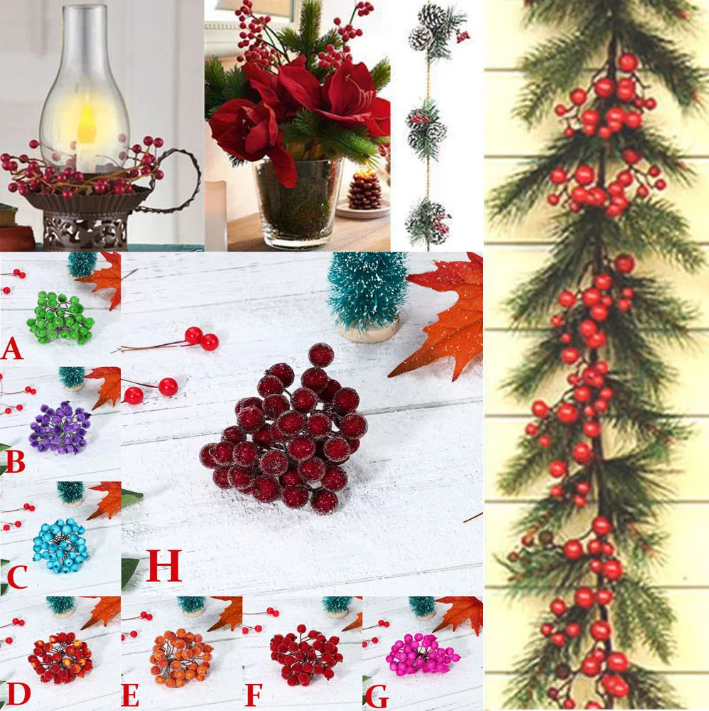 

DIY Christmas Simulation Berry Small Particles Artificial Foam Cream Berry