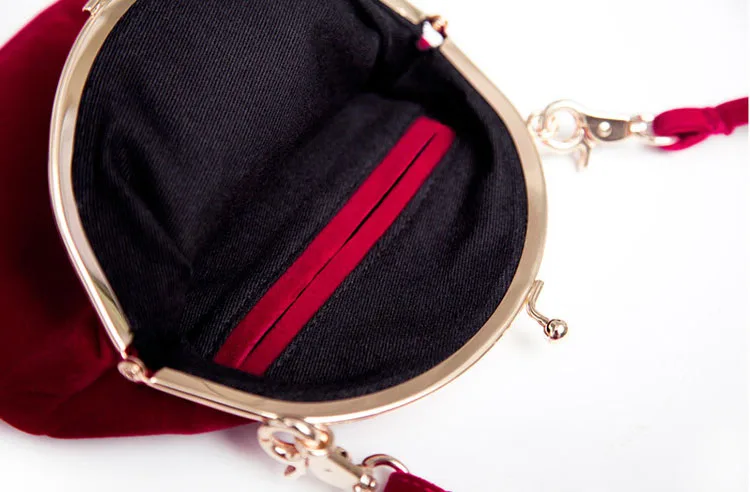 MSMO New YIZIStore Vintage Velvet Embroidery Shoulder Bags Women Messenger Bags Round Shape Clasp Bag YIZI Original Designed 14