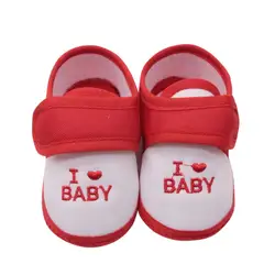Лидер продаж милые детская обувь для малышей Первые ходоки хлопок мягкая подошва Нескользящая детей 0-18 месяцев