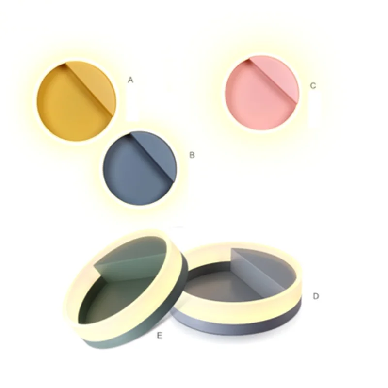 

Nordic Creative Iron Wall Sconce Simple Modern Color Round LED Wall Light For Home Lighting Bedroom Bedside Wall Lamp Lamparas