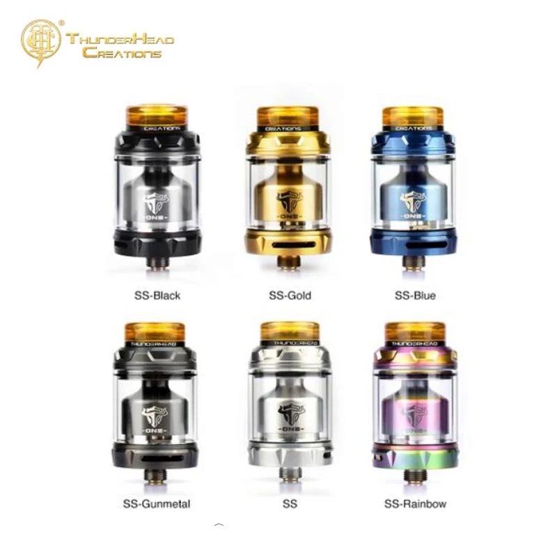 

Original THC Tauren ONE RTA 4.5ml/2ml Capacity with Single Coil Building & 810 Drip Tip 24mm RTA Vape Vaporizer vs THC Tauren