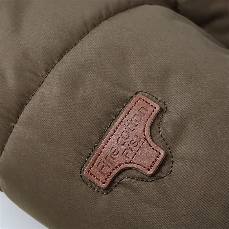 MuLS Winter Warm Fleece Men Jackets Wind Resistant Autumn Thick Fur Trim Hooded Jacket Coats Mens Cotton Padded 2019 New -20 'C 09