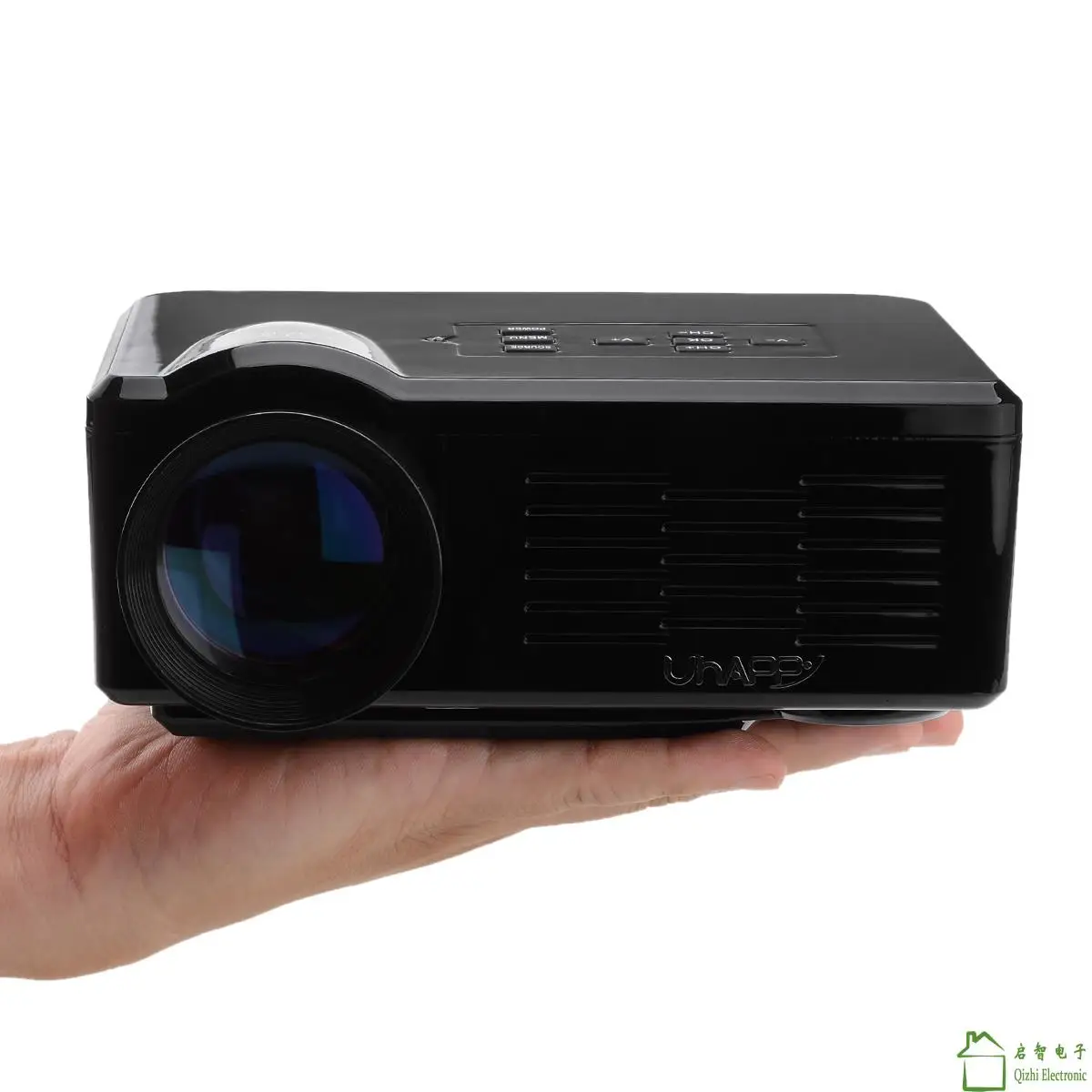 Black Remote Control Led Mini Projector For Xbox Game HD Video TV Data