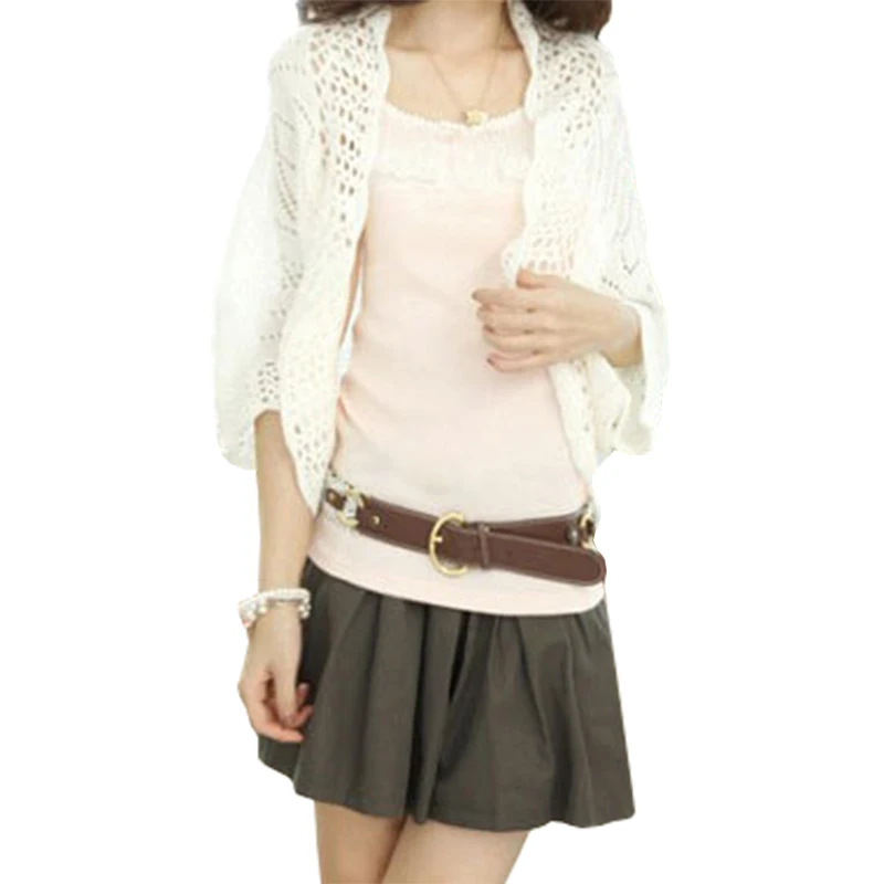 

Sweaters Women 2019 new Summer autumn Thin Shawl Bat Sleeve Loose Knit Cardigan Small Cape air-conditioning Vestidos LXJ035