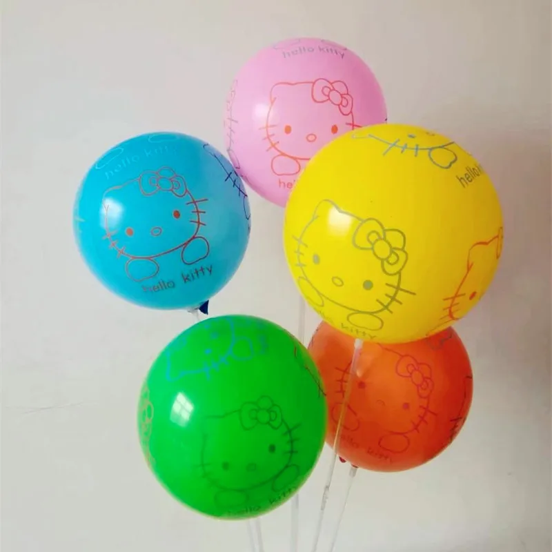 

Hot new Hello Kitty Balloon 50pcs/lot12 Inch 2.8g Round Print Ballons kids Birthday Party Balloons Baby Shower Decorations Boy
