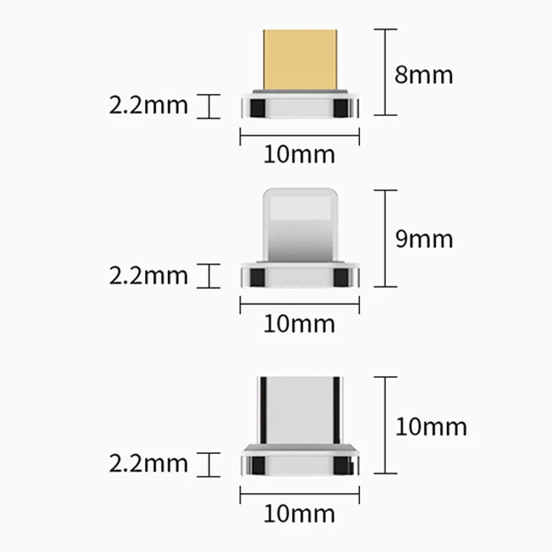 GREENPORT 10th Magnetic Charger Plug Micro USB Type C Fast Charging Mobile Phone For iPhone 6 7 8 Adapter For Xiaomi Redmi phone