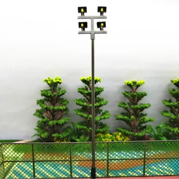 

50pcs model train railway 1/87-1/100 scale 12cm high miniature led 3V copper light for architectural layout