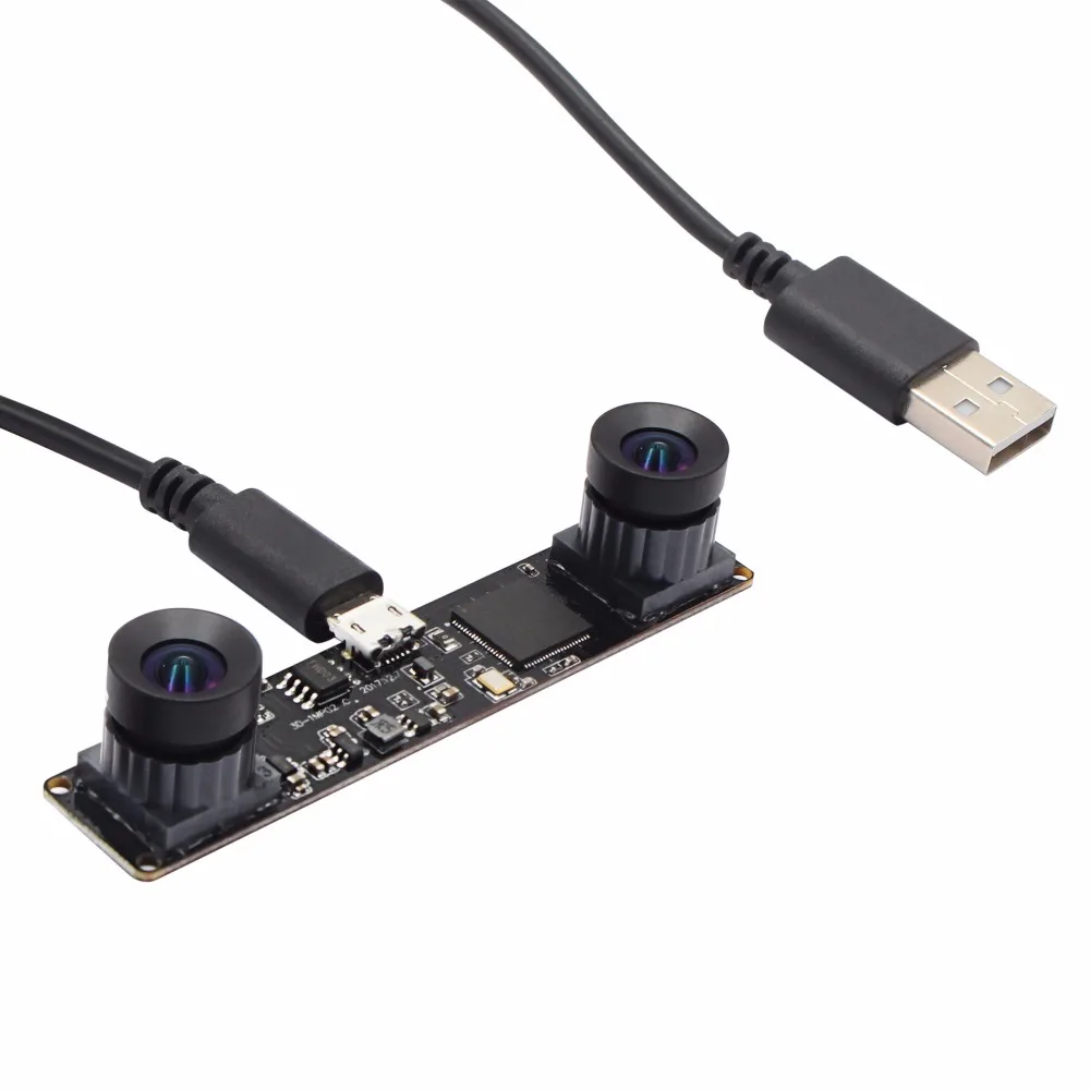 Синхронный Двойной объектив USB Камера MJPEG 60fps 960 P Стерео мини модуль бескорпусной камеры Бесплатный драйвер hd с M12 объектив для Очки виртуальной реальности VR Камера