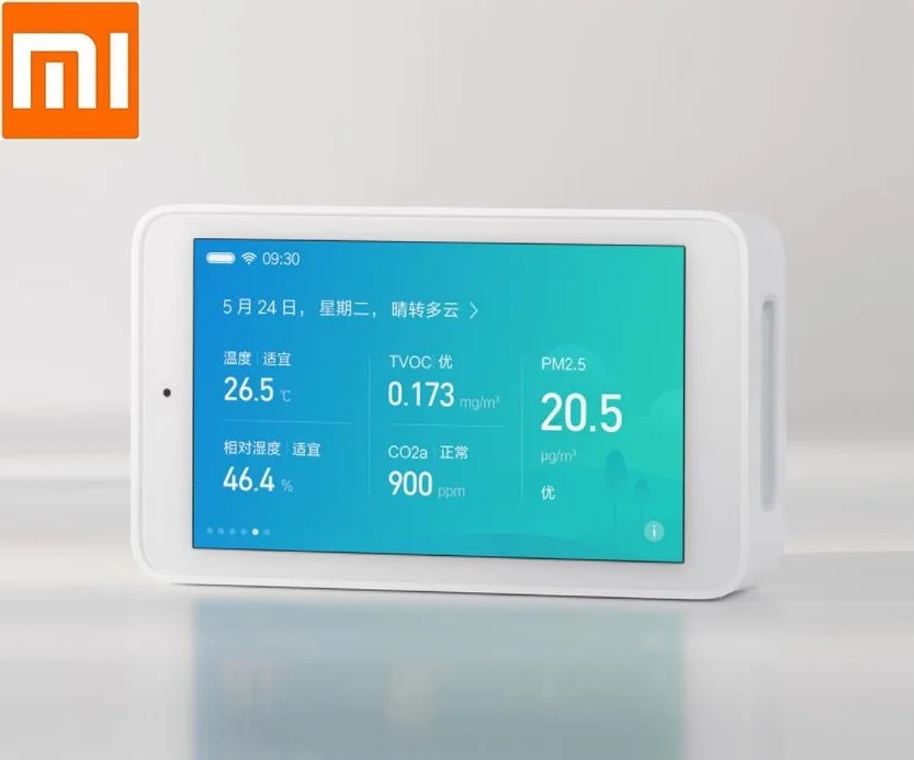 

Xiaomi youpin Mijia air detector High-precision sensing 3.97-inch screen resolution 800*480pUSB interface remote monitoring