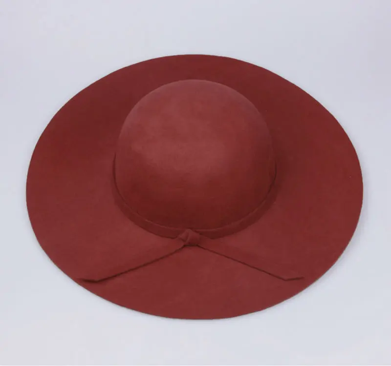 Новые шляпы для женщин винтажные шерстяные фетровые крученые с широкими полями Клош флоппи топ шапки