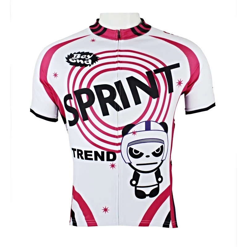 Тенденция Sprint Для мужчин короткий рукав Майки спортивные белый дышащий Ciclismo Ropa превзойти себя полиэстер велосипед одежда Размеры S-6XL