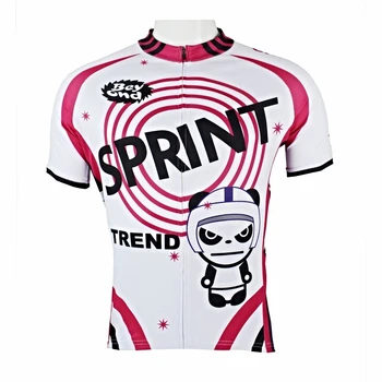 

Trend Sprint Men Short Sleeve Cycling Jerseys White Breathable Ciclismo Ropa Surpass ourselves Polyester Bike Clothes Size S-6XL