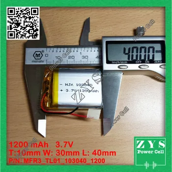 

SafetyPacking_L4 3.7V 1200mAh Lithium Polymer LiPo Rechargeable Battery For GPS PSP mobile video game PAD E-books Tablet 103040