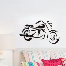 Dctop мода мотоцикл стены Книги по искусству Наклейки для детей Спальня Главная декоративные виниловые наклейки на стены съемный клей обои