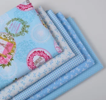 

5Pcs/lot 40x 50cm Twill Cotton Fabric Patchwork Tissue Cloth Of Handmade DIY Quilting Sewing Baby&Children Sheets Dress Material