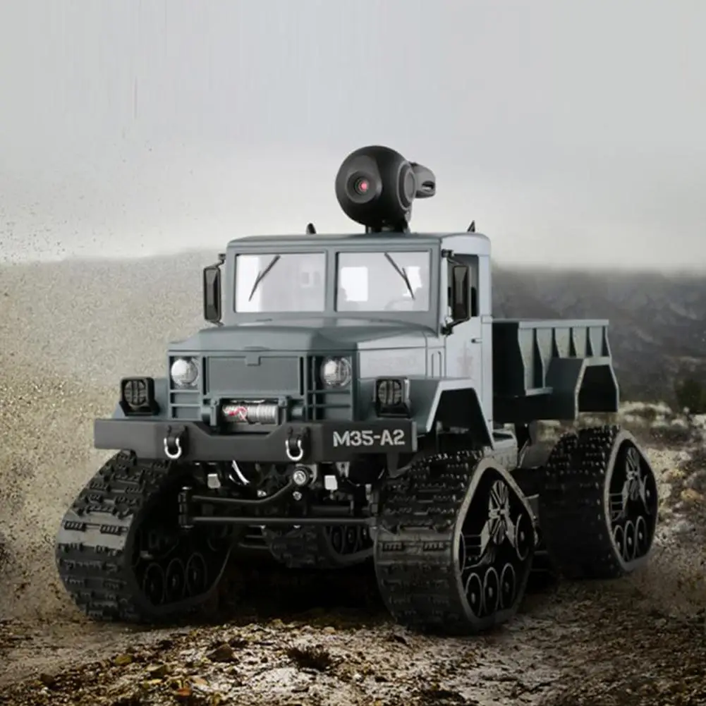 

Tracked snow truck with WiFi HD camera FPV real-time transmission RC Car 4WD Replaceable tire 2.4GHz High Speed Military truck