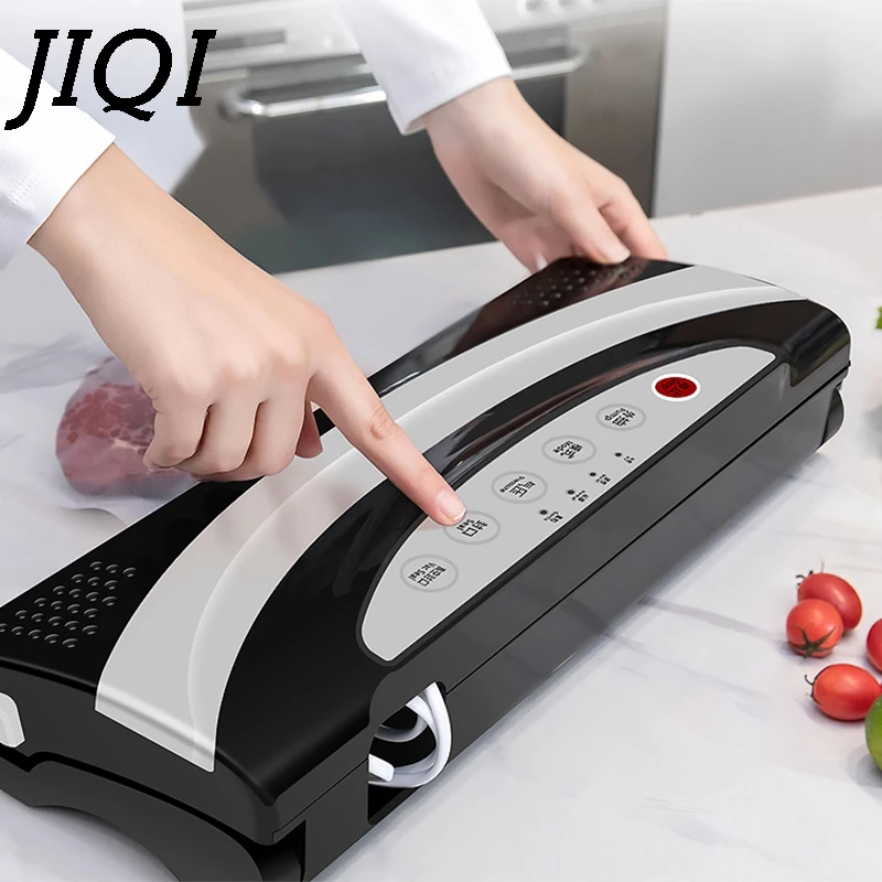 JIQI вакуумный упаковщик для пищевых продуктов, автоматический сухой и влажный упаковщик, электрическая пластиковая упаковочная машина для сохранения свежих фруктов, бесплатные пакеты