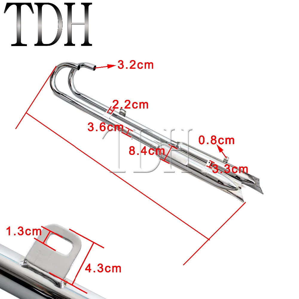 Сталь хром Мотоцикл 32HP Ретро 750cc рыбий хвост Тип передний задний глушитель трубы для BMW K750 M1 M72 R71 R12