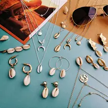 17 км богемные многослойные ожерелья-подвески в виде ракушки для женщин винтажные Золотые Длинные ожерелья-чокер Ювелирное Украшение с морскими мотивами подарки Новинка