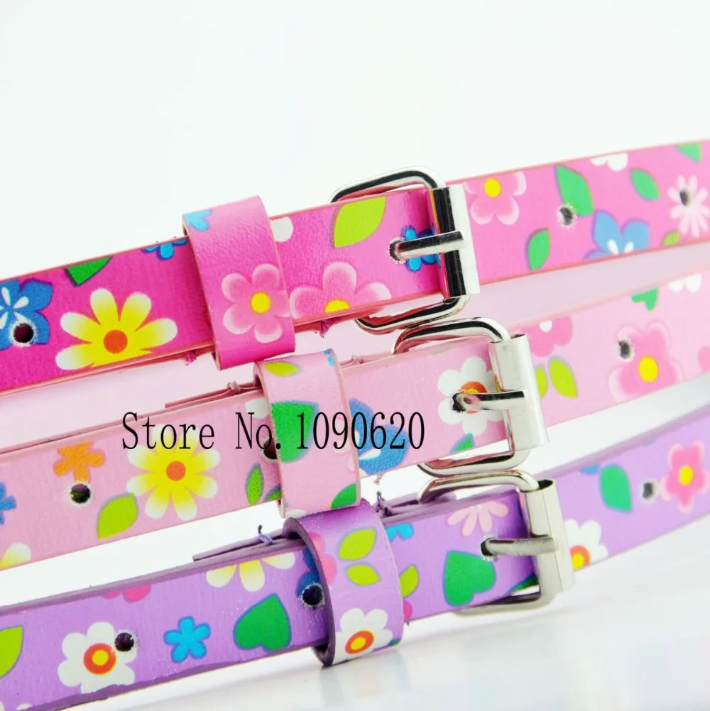 Kids flower belt cute waist belt for children students girl belt fashion dress decoration 75cm long