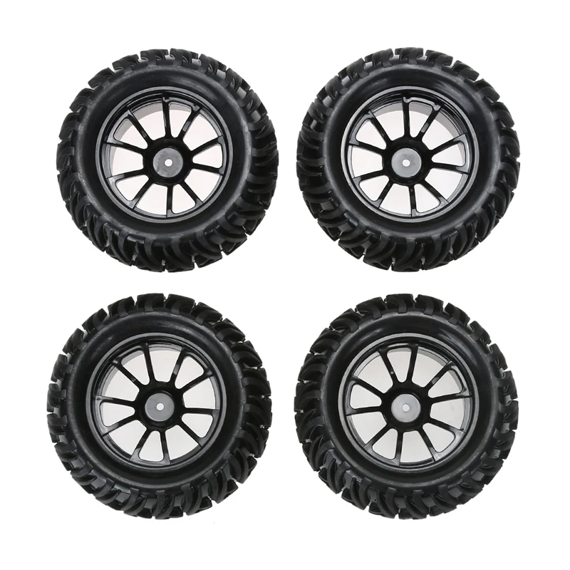 New 4PCS Wheel Rim Tires For HSP 1 10 Monster Truck font b RC b font