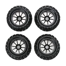 Nuevo 4 unids de rueda y neumáticos para hsp 1:10 monster truck rc car 12mm hub fci #