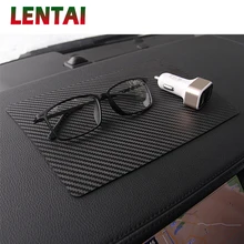 LENTAI 1 шт. карбоновый автомобильный ПВХ нескользящий коврик для Volkswagen polo golf 4 5 6 VW Passat B5 B6 B7 Touran Skoda Octavia A7 2 Rapid