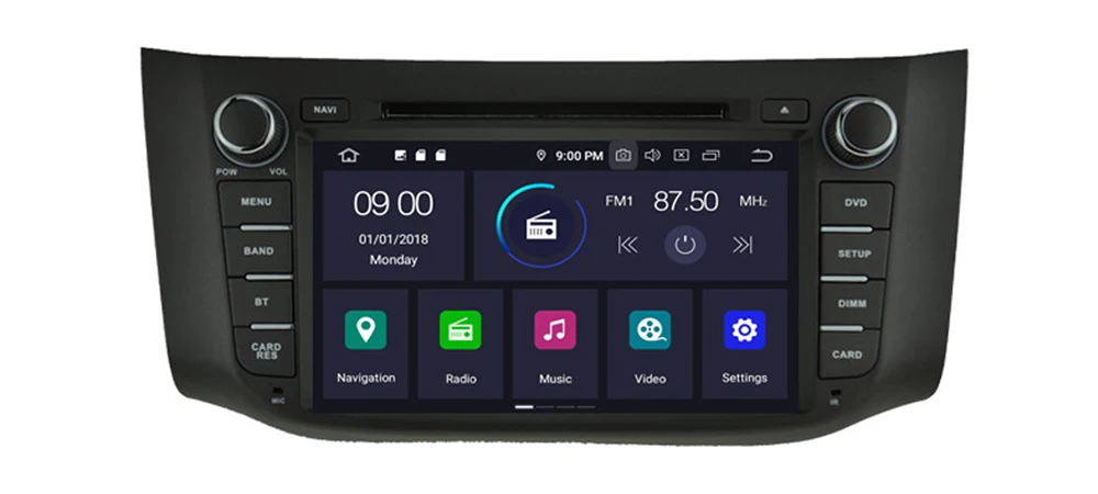2 Din Car Multimedia Player Android 9 Auto Radio For Nissan sylphy 2012~2014 DVD GPS 8 Cores 4GB+32GB Bluetooth WiFi 11