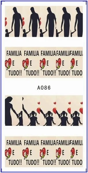 Водная наклейка, наклейка на ногти, полное покрытие, цветок Одуванчик, Маргаритка, корова, мальчик, девочка, счастливые семьи, папа и дети, A085-090