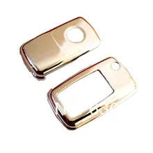 Серебристый хромированный защитный чехол для дистанционного ключа для VW Golf, jetta, Polo Passat